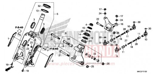 FRONT FORK GL1800DAK de 2019